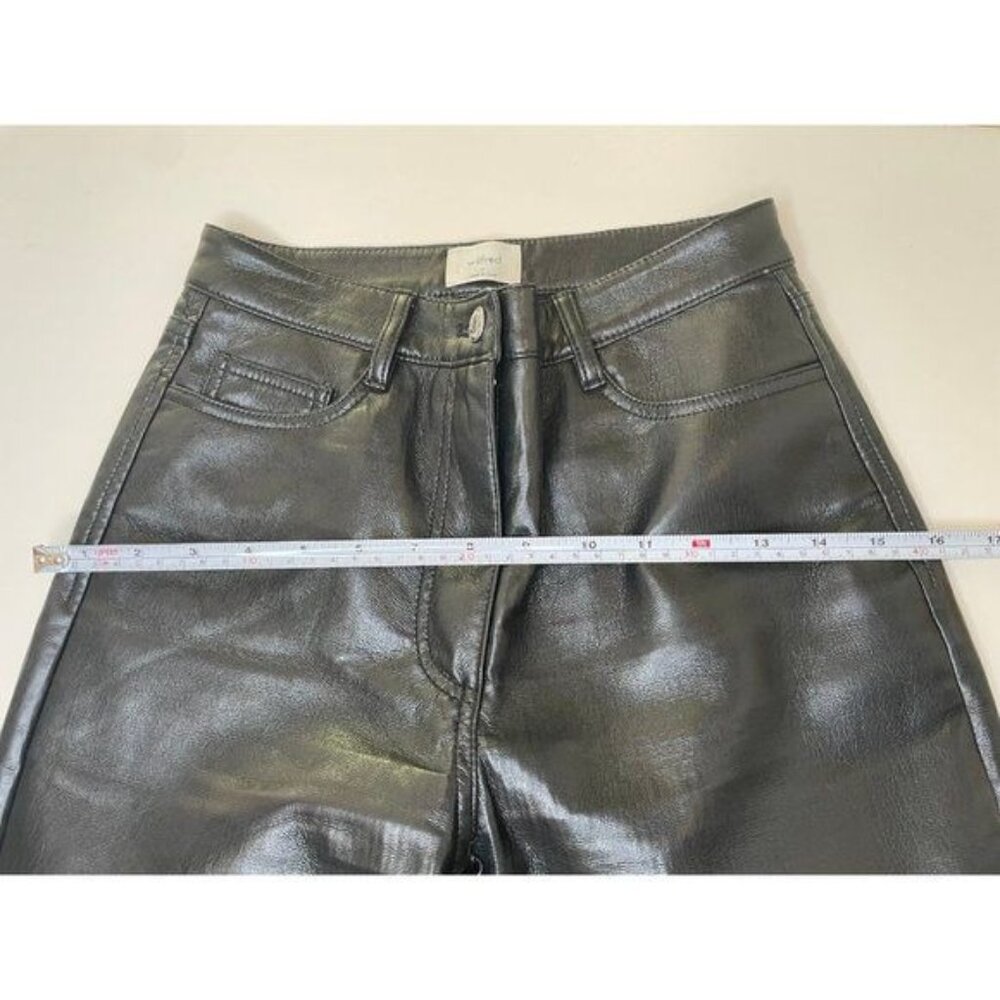 aritzia wilfred High-waisted Vegan Leather pants black xs - Picture 7 of 11